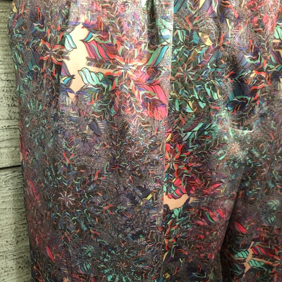 Whitney Eve Satin Finish Dress Pants Fun Pattern Pockets Size 6 - Picture 3 of 5